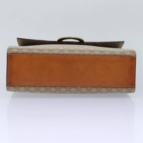 CELINE Macadam Canvas Shoulder Bag Beige Auth 84211 - Picture 6 of 16